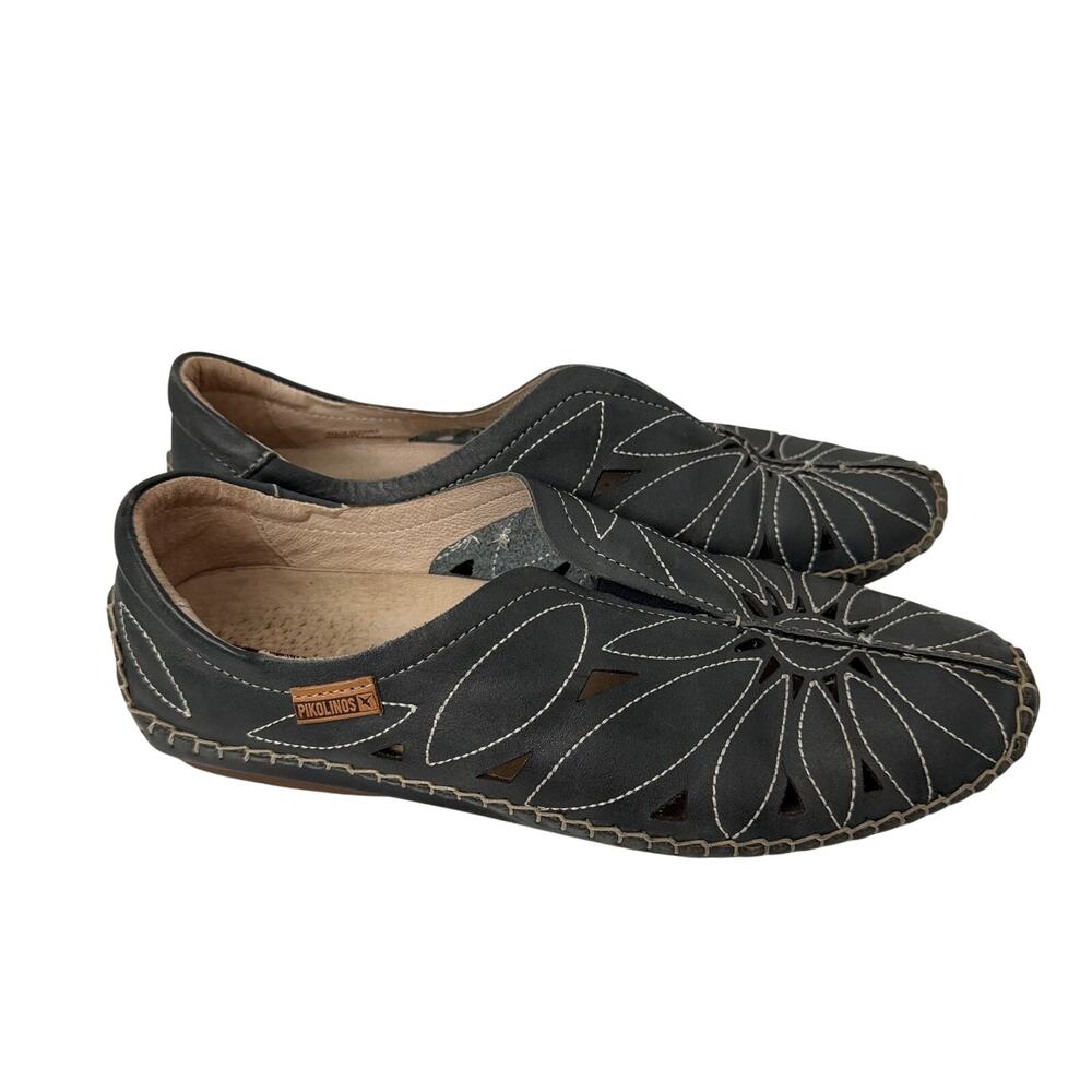 Pikolinos Jerez Loafers Womens Size 8 Floral Cut Out Shoes Flats 38